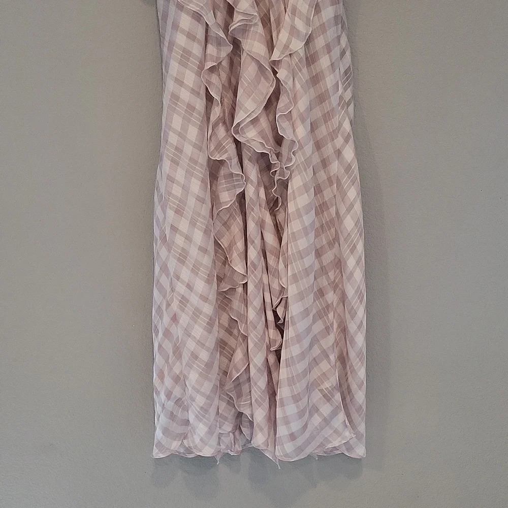 Victoria’s Secret Ruffle plaid pink dress women's L feminine adjustable straps - Picture 8 of 12
